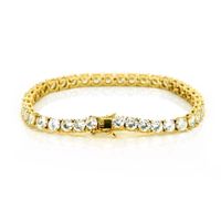 Retro Inlaid Zircon Tennis Chain Copper Bracelet sku image 24