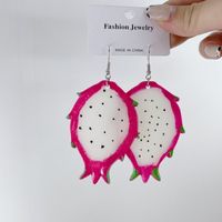 Personality Simulation Dragon Fruit Fashion Fruit Earrings sku image 1