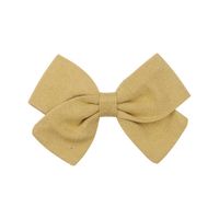 Fashion New Children's Bow Hairpin Baby Hairpin Personality Cotton Solid Color Hairpin sku image 3