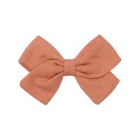 Fashion New Children's Bow Hairpin Baby Hairpin Personality Cotton Solid Color Hairpin sku image 10