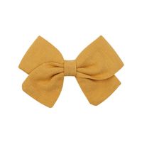Fashion New Children's Bow Hairpin Baby Hairpin Personality Cotton Solid Color Hairpin sku image 11