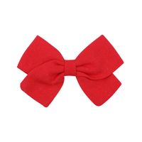 Fashion New Children's Bow Hairpin Baby Hairpin Personality Cotton Solid Color Hairpin sku image 13