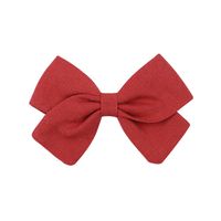 Fashion New Children's Bow Hairpin Baby Hairpin Personality Cotton Solid Color Hairpin sku image 14