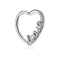 Stainless Steel Hot Sale Love Zircon Nose Ring Multi-function Earrings Ear Bone Nail Piercing sku image 6
