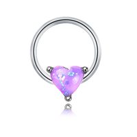 European And American Imitation Opal Heart Nose Buckle Wholesale sku image 1