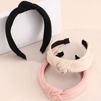 European And American New Style Wide-brimmed Fabric Hair Accessories Knotted Headband sku image 1