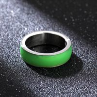 Titanium Steel Hypoallergenic Green Ring main image 4
