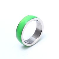 Titanium Steel Hypoallergenic Green Ring main image 5