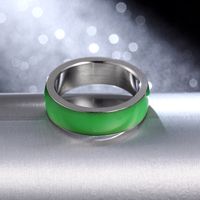 Titanium Steel Hypoallergenic Green Ring main image 8