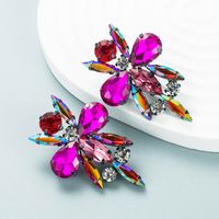 Personality Bee Rhinestone Glass Diamond Earrings Full Diamond Earrings main image 3