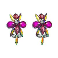 Personality Bee Rhinestone Glass Diamond Earrings Full Diamond Earrings main image 8