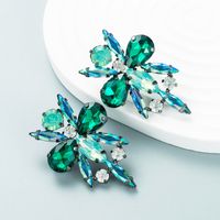 Personality Bee Rhinestone Glass Diamond Earrings Full Diamond Earrings sku image 4