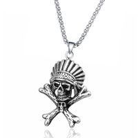 Retro Punk Style Sheep Head Pendant Exaggerated Men And Women Necklace Jewelry sku image 26