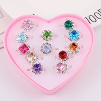Children's Ring Exquisite Flashing Diamond Adjustable Finger Toy 36 Pieces sku image 2