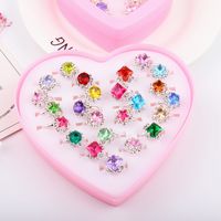 Children's Ring Exquisite Flashing Diamond Adjustable Finger Toy 36 Pieces sku image 7