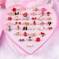 Children's Ring Exquisite Flashing Diamond Adjustable Finger Toy 36 Pieces sku image 12