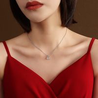 Collar De Acero De Titanio Y Circonita Con Diamantes De Moda sku image 3
