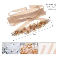 Fashion Wedding Waist Exquisite Wedding Dress Accessories Bridal Belt Fashionable Mesh Flower Girdle sku image 2