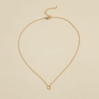 Fashion Simple Geometric Circle Pendant Fashion Necklace Clavicle Chain sku image 1