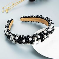 Beaded Crystal Baroque Style Inlaid Zirconium Stone Headband main image 6