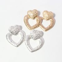 Creative Retro Alloy Geometric Heart-shaped Hollow Cross-border Fashion Earrings main image 4