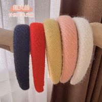 2022 New Style Knitted Wool Headband Female Autumn Winter Candy Color Hair Accessories main image 2