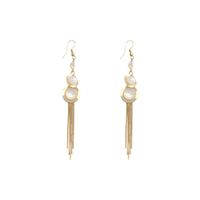 Geometric Fashion Opal Tassel Long Gourd Ear Hooks Ear Jewelry main image 3