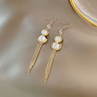Geometric Fashion Opal Tassel Long Gourd Ear Hooks Ear Jewelry main image 5