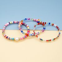 New Crystal Soft Ceramic Rainbow Beads Handmade Beaded Stacking Bracelet main image 4