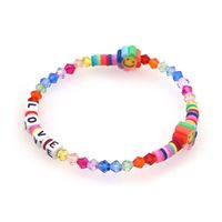 New Crystal Soft Ceramic Rainbow Beads Handmade Beaded Stacking Bracelet main image 6