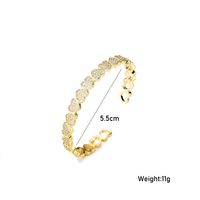Fashion Copper-plated Gold Heart-shape Bracelet Micro-inlaid Zircon Jewelry main image 5