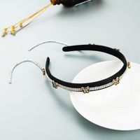 Baroque Tassel Long Clip Simplerhinestone Headband sku image 2