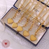 South Korea Style Heart Stitching Chain Titanium Steel Necklace main image 3