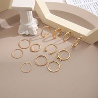 Simple Inlaid Rhinestone Joint Ring New Gold Bead Chain Ring Wholesale main image 5