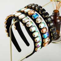 Wholesale European And American Baroque Flash Gemstone Decoration Headband Female main image 1