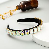 Wholesale European And American Baroque Flash Gemstone Decoration Headband Female main image 5