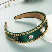 Korean Retro Palace Style Chain Decoration Wide-brimmed Spring New Hairband main image 4
