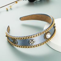 Korean Retro Palace Style Chain Decoration Wide-brimmed Spring New Hairband main image 5