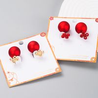 Simple And Fashionable Chinese Knot Earrings Big Spherical Ear Plugs Earrings main image 5