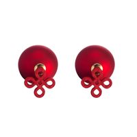 Simple And Fashionable Chinese Knot Earrings Big Spherical Ear Plugs Earrings main image 6