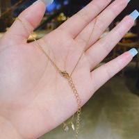 Neue Koreanische Perlenherzanhänger Kreative Schlüsselbeinkette Aus Titanstahl main image 3