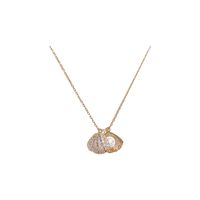 Nouvelle Chaîne De Clavicule Créative En Acier Au Titane Avec Pendentif Coeur En Perle Coréenne main image 2