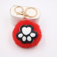 Cute Cat's Claw Keychain Pendant Schoolbag Wallet Bear Paw Plush Pendant Jewelry main image 3