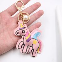 Animal Pegasus Unicorn Leather Bag Key Chain Pendant Bag Pendant Keychain main image 3