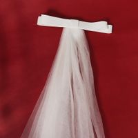 Korean Bridal Headgear Bowknot Hair Comb Simple Veil main image 3