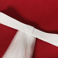 Korean Bridal Headgear Bowknot Hair Comb Simple Veil main image 5