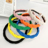 Mode Neue Einfarbige Tuch Geflochtene Haarschmuck Koreanische Frauenkopfbedeckungen main image 3