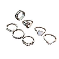 New Creative Women's Tail Ring Geometric Peach Heart Ring 7-piece Set main image 6
