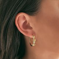 New Creative Simple And Irregular C-shaped Hollow Earrings Women main image 5