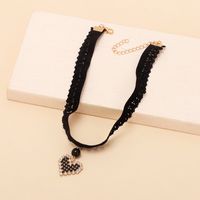 Heart Boots Mushroom Pendant Lace Choker Necklace Set main image 3